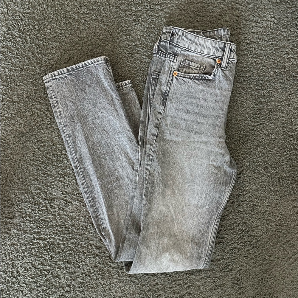 &Denim from H&M Classic Gray Straight Leg Jeans